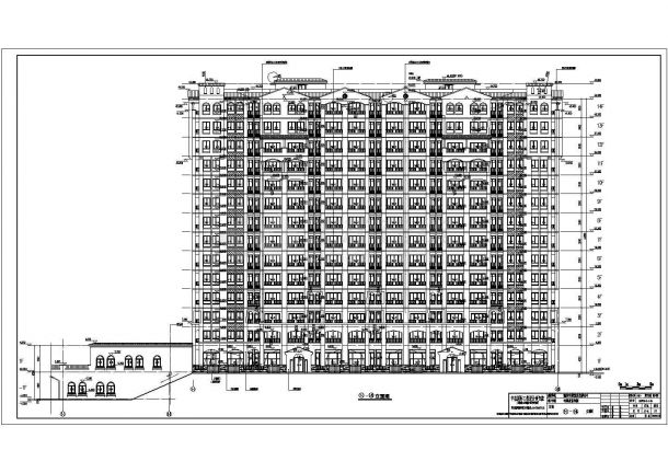 长沙某地14层商业办公楼建筑设计方案图纸-图一