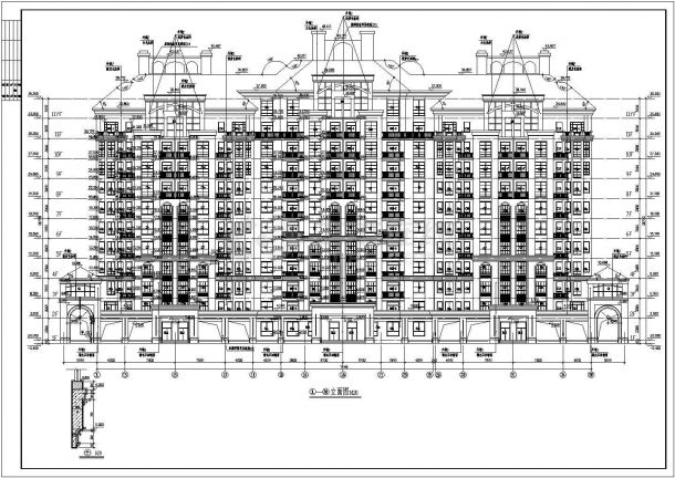 某地区12层住宅楼建筑设计施工图-图一