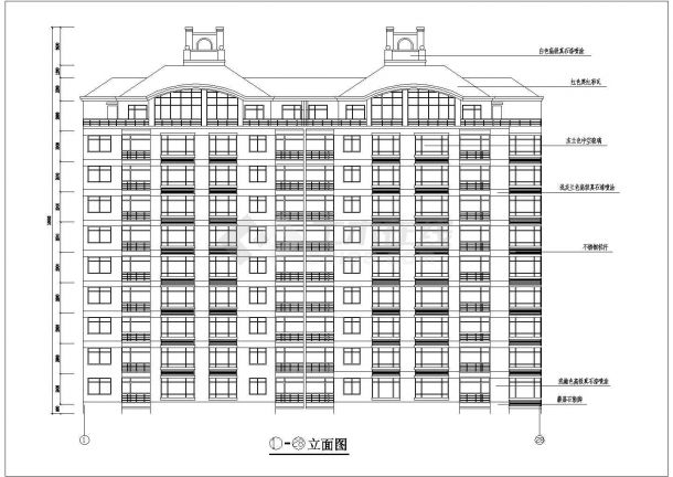 某地9层住宅楼建筑设计施工图（共9张）-图一