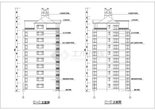 某地9层住宅楼建筑设计施工图（共9张）-图二