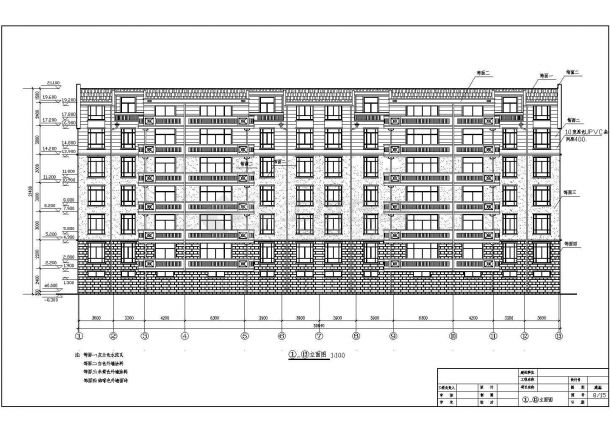 某地七层跃层住宅楼建筑设计施工图（共15张）-图二