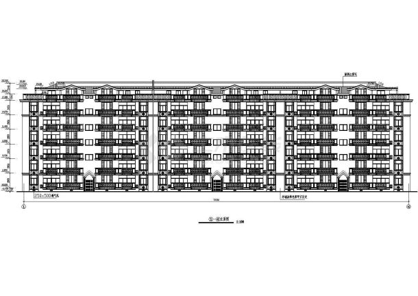 某地七层住宅楼建筑设计施工图（共18张）-图一