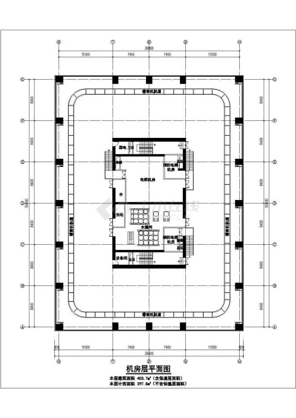 某地42层框剪结构综合写字楼建筑设计方案图纸-图二