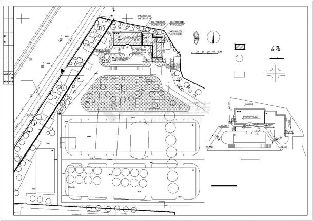 比较受欢迎的三层办公楼建筑施工图-图一