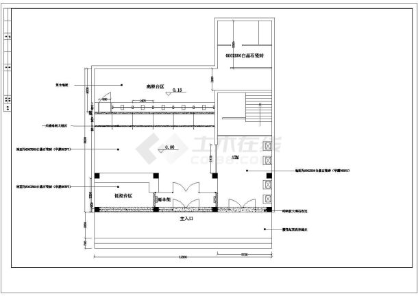 某地小型银行营业厅装修图（共9张）-图二