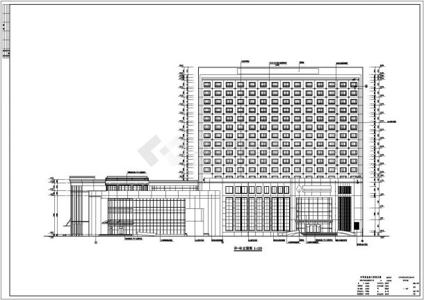 比较详细的酒店建筑施工图（含设计说明）-图一