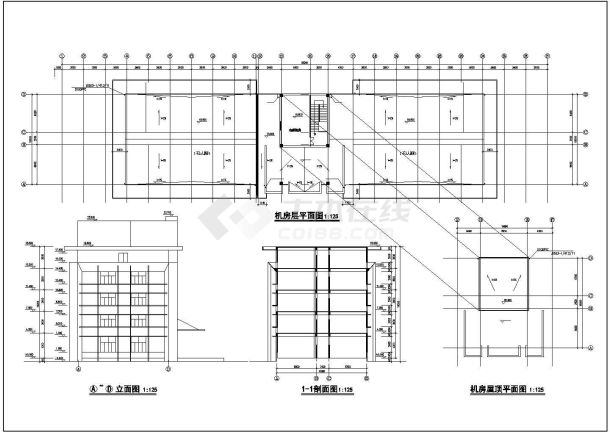 某地简单四层小型办公楼建筑设计方案图-图二