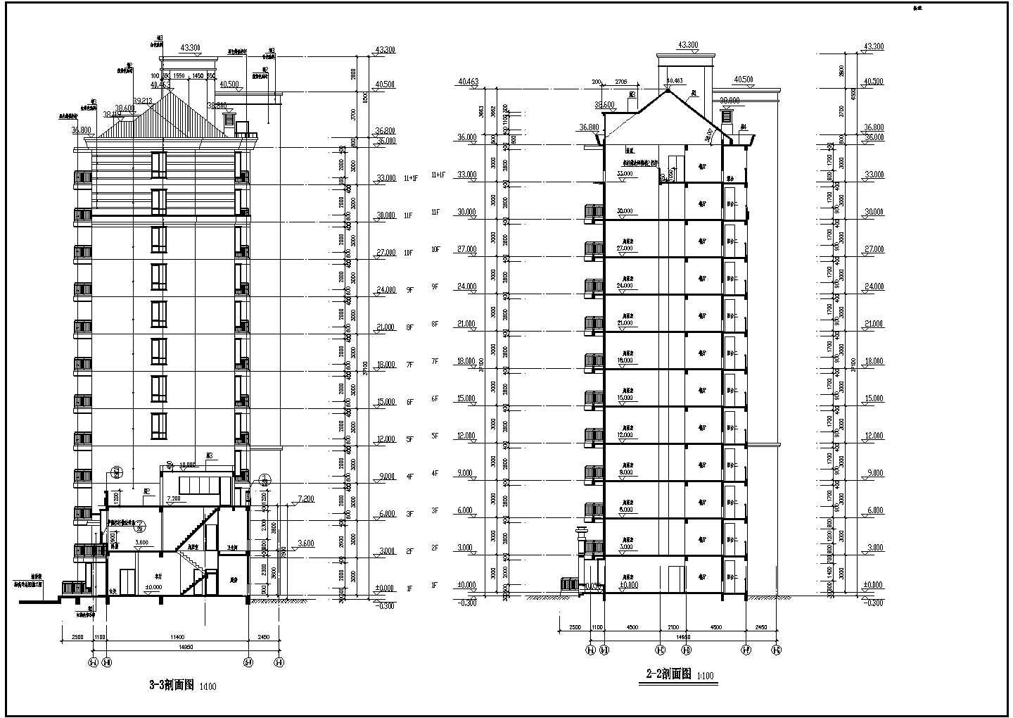 一套某小区多层住宅立面图CAD图纸