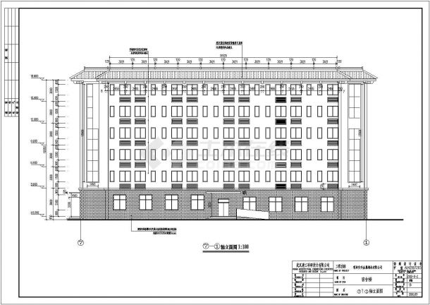 某地六层框架结构厂房宿舍楼建筑施工图-图二