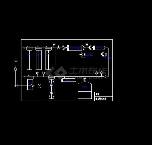 实验室小型高纯水流程图-图一