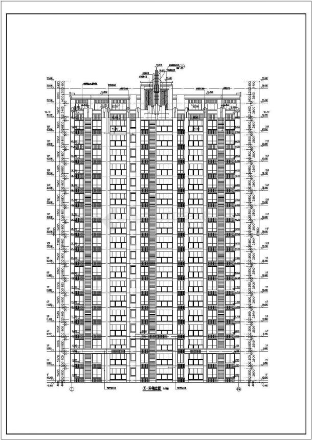 某市18层剪力墙结构住宅楼建筑设计方案图纸-图一
