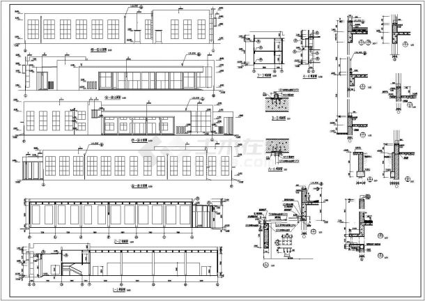 某地大型职工食堂建筑施工图（共4张）-图一