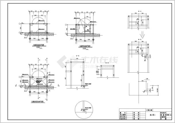 一套简单的观光电梯钢结构施工图纸-图二