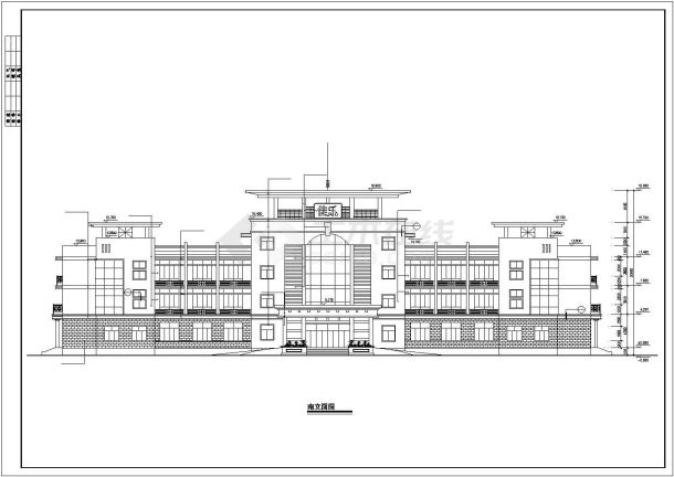 某地四层详细大型办公楼建筑施工图-图二