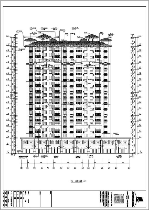 某地18层框架结构高层住宅楼建筑设计施工图-图二