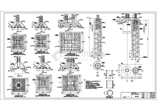 两层框架结构中学训练馆结构施工图-图二