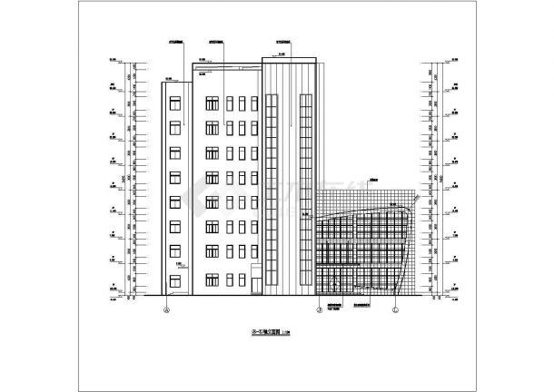 某地八层医院住院大楼建筑设计方案图纸-图二