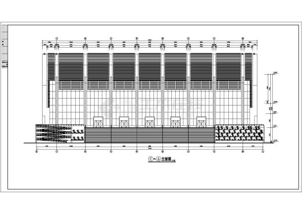 某市四层框架结构体育馆建筑设计施工图-图二