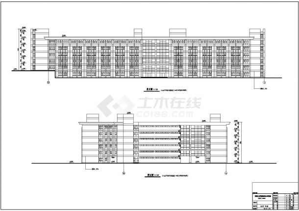 某大学6层框架结构教学楼建筑设计方案图纸-图二