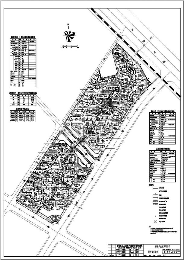 新港工业园滨河小区总平面规划设计方案-图一