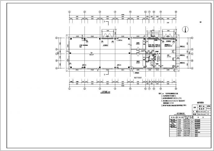 框架结构厂房设计cad平面图，共1张_图1