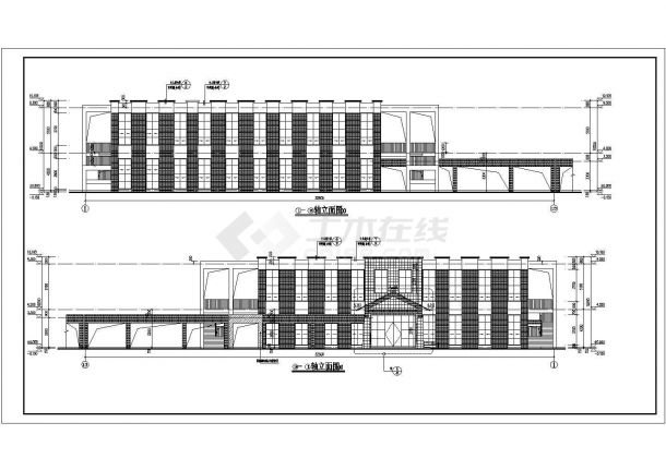 某地三层养老院及附属用房建筑设计施工图-图二