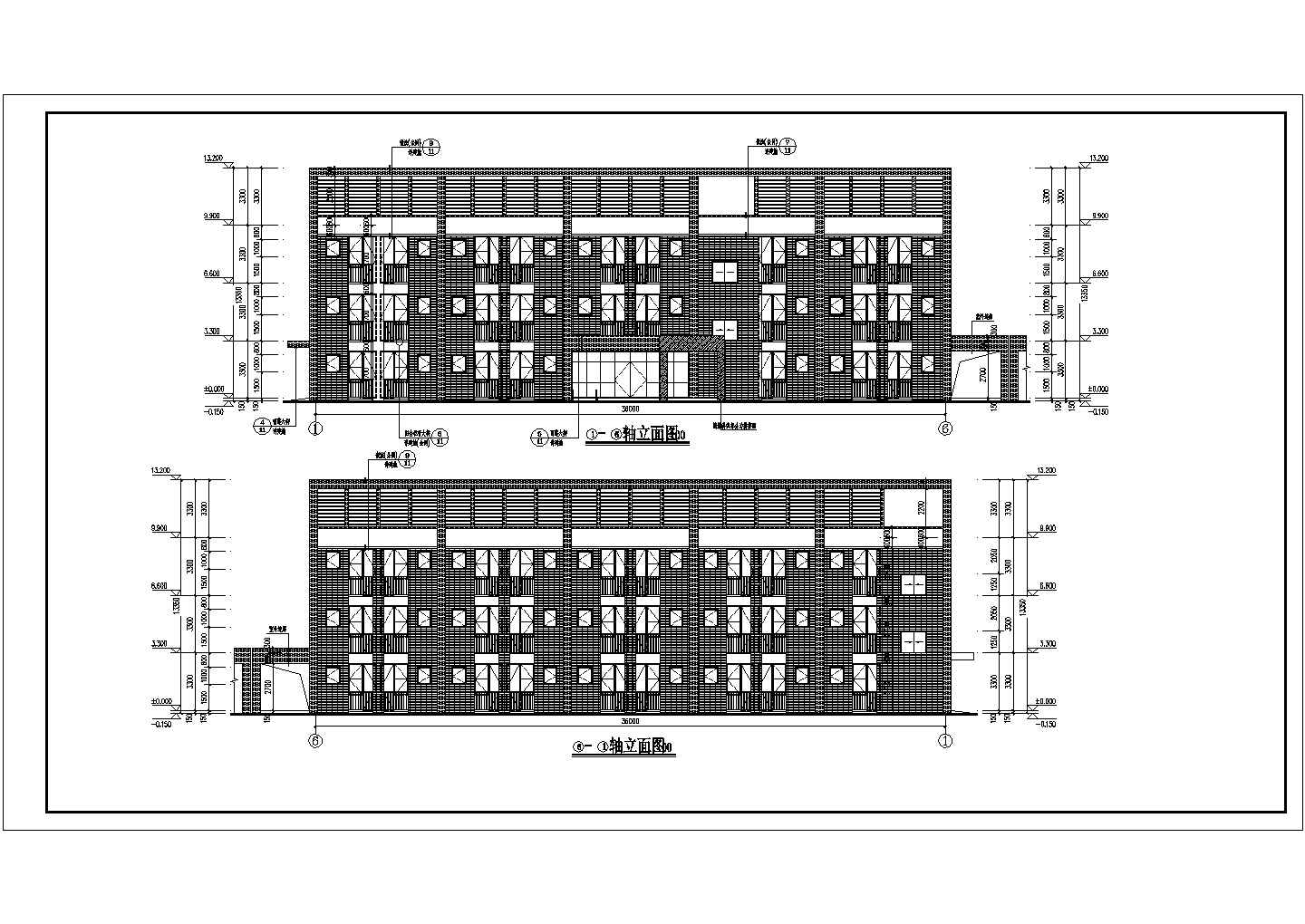 某地三层养老院及附属用房建筑设计施工图