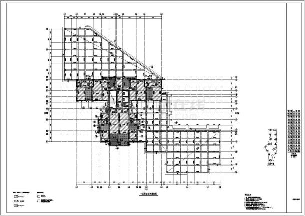 某地小区9号楼超高层框剪结构施工图纸-图一