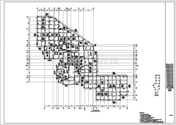 某地小区9号楼超高层框剪结构施工图纸-图二