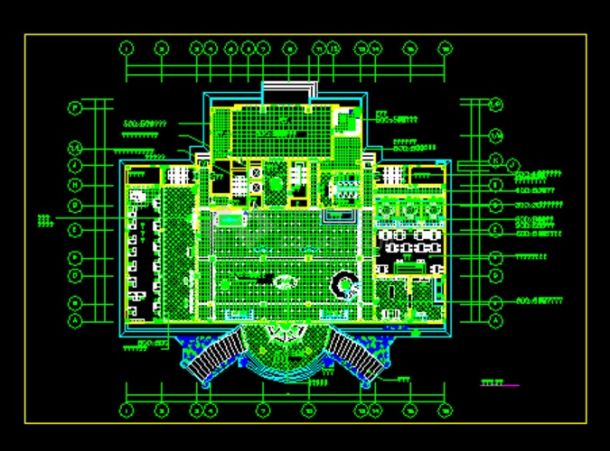 酒店大堂CAD平面图-图一