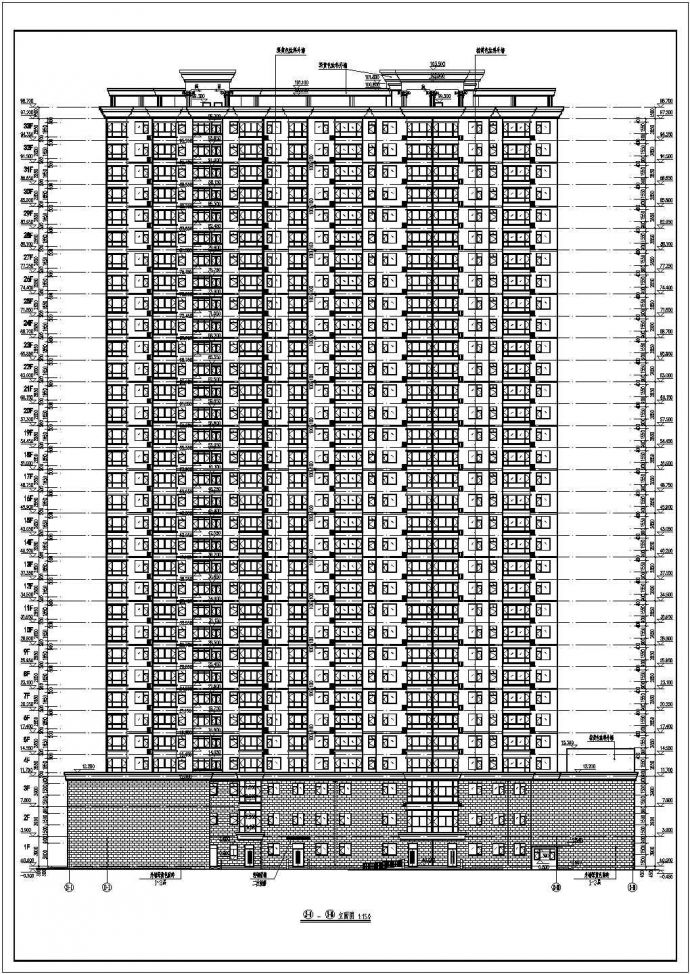 某地区三十三层住宅楼建筑设计施工图_图1