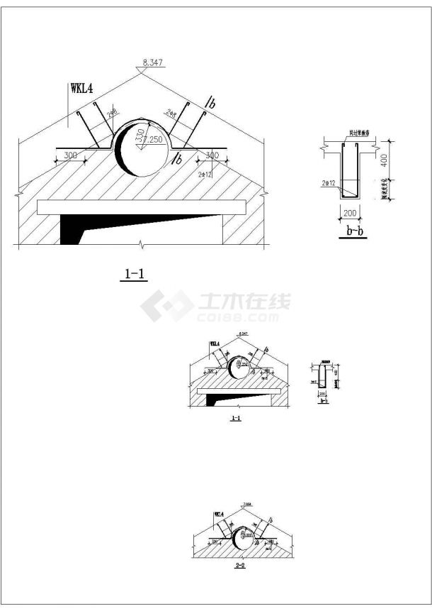 一套比较简单的二层别墅建筑施工图纸（含效果图）-图二