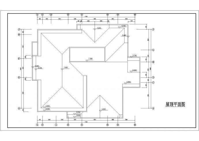 一套简单的独栋别墅建筑图纸（共9张）_图1