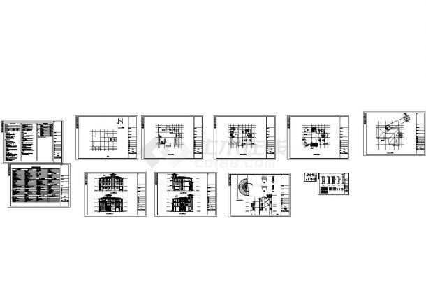三层超豪华欧式风别墅建筑设计施工图（含详细结构图 效果图）-图一