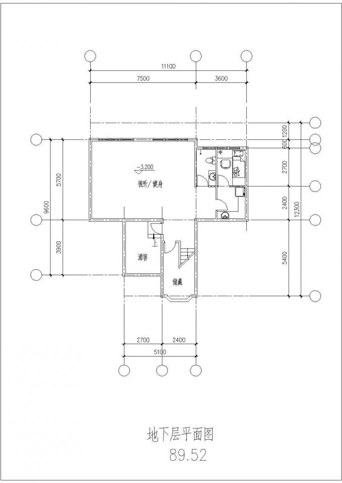 二层现代别墅建筑施工图纸（共10张）_图1