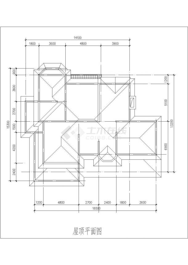 一套精美别墅建筑图纸（共10张）-图二