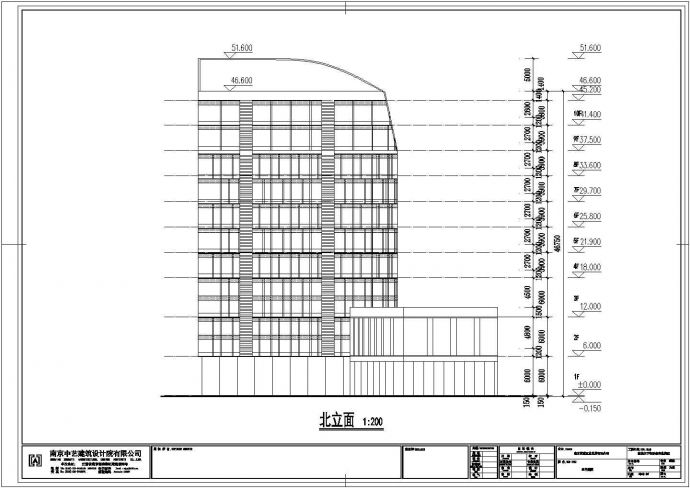 南方某地区十层商业楼建筑设计方案图_图1