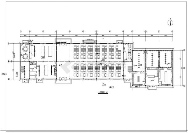 某地食堂浴室建筑设计方案（共5张）-图二