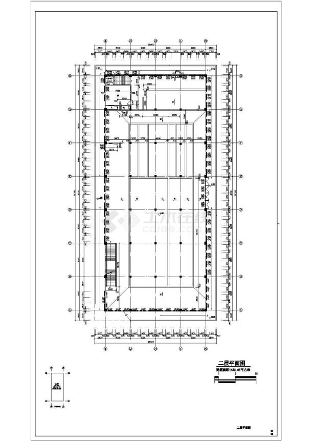 北方某地区二层农贸市场建筑设计方案图-图二