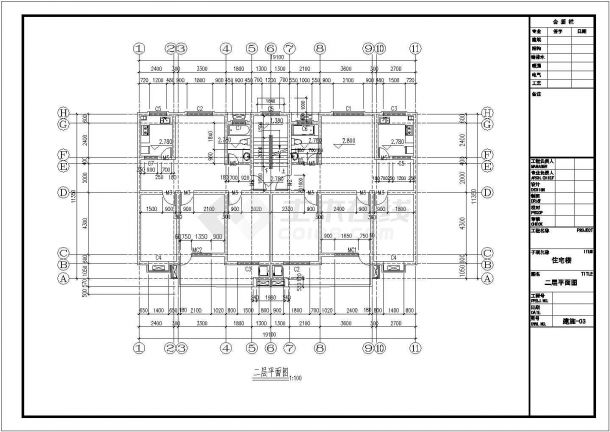 某地区三层框架结构疗养院建筑设计施工图-图二