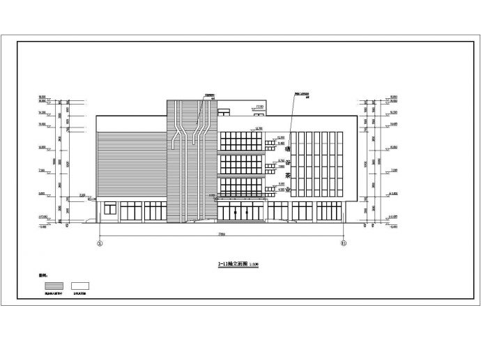 某公司四层综合办公楼建筑设计施工图_图1