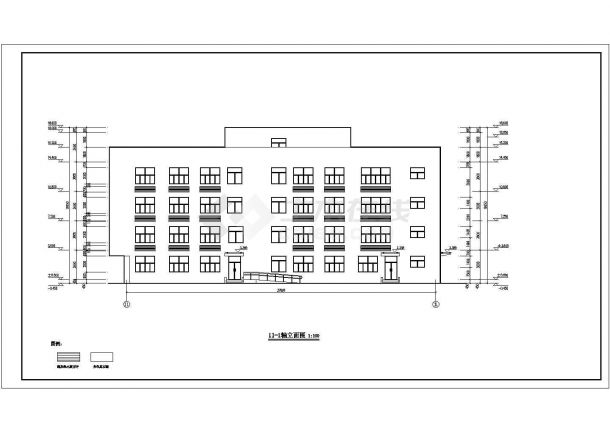 某公司四层综合办公楼建筑设计施工图-图二