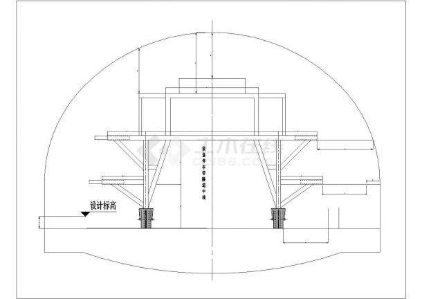 隧道地下风机房平立剖面图CAD布置图-图一