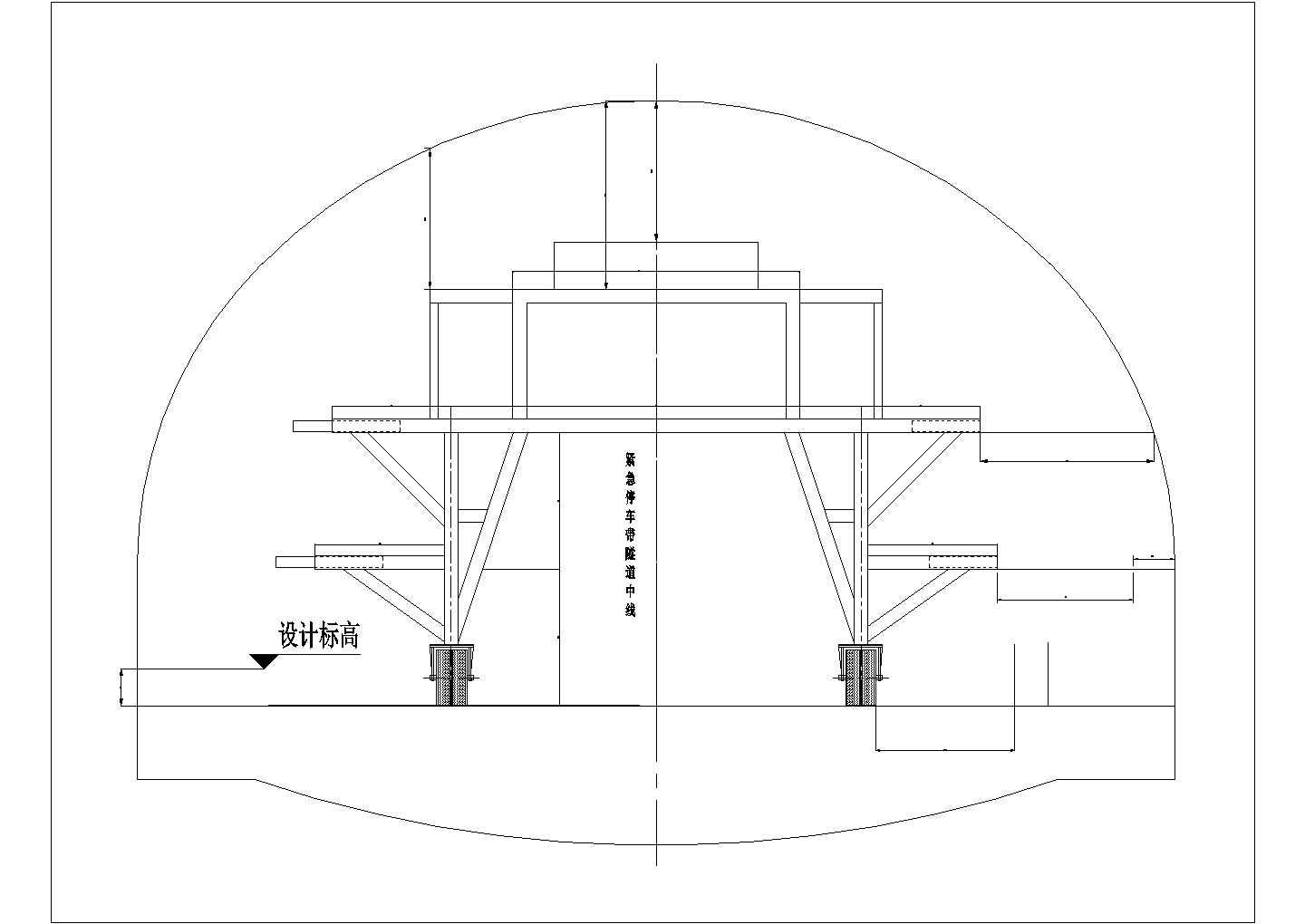 隧道地下风机房平立剖面图CAD布置图