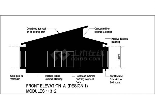 外国设计的集装箱房屋建筑设计方案-图一