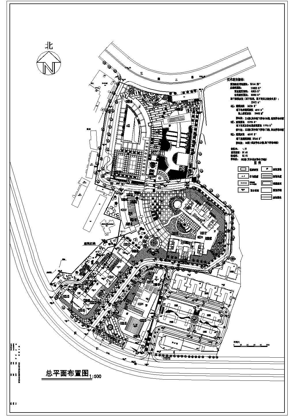 金色广场景观工程规划设计总平面布置图