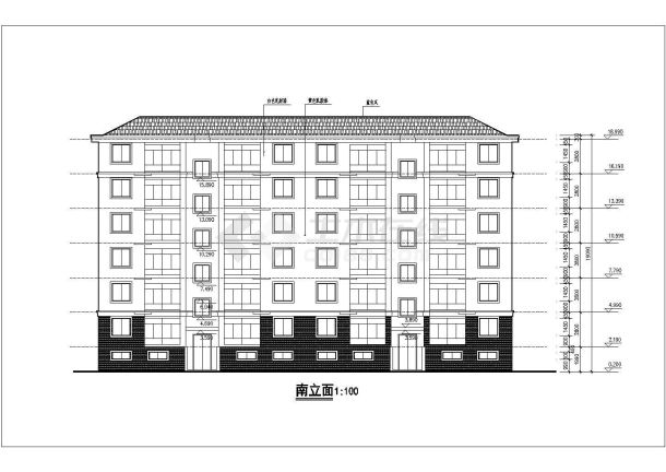 某地区7层框架结构住宅楼建筑设计施工图-图一