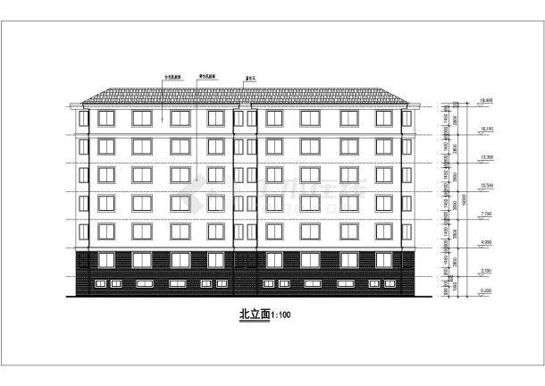 某地区7层框架结构住宅楼建筑设计施工图-图二
