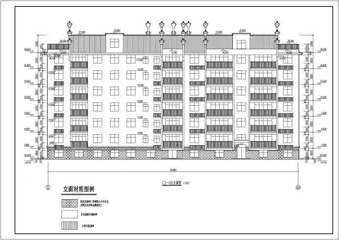 某小区7层砖混结构住宅楼建筑设计方案图纸_图1