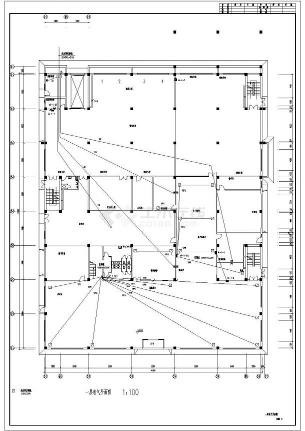 汽车贸易展示中心电气建筑施工图纸-图二